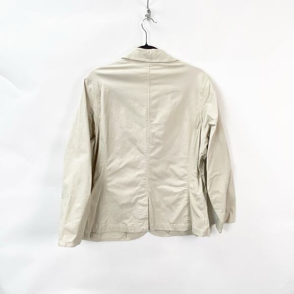 2/$30 North Crest Plus 1X Women's Beige Cotton Collar Button Front Jacket - Picture 7 of 9